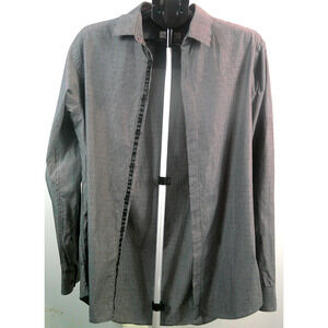 Calvin Klein Men's Reg Fit Black White Check Button-down collared shirt 34x35 15